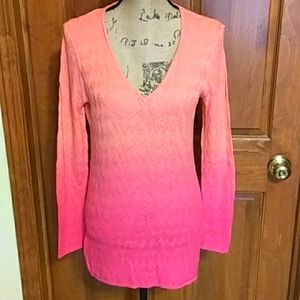 Dana Buchman ombre dye cotton sweater, VGUC